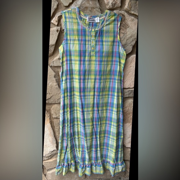 Anthony Richards Other - ANTHONY RICHARDS Nightgown House Dress Large Multicolor Plaid Sleeveless‎ NWOT